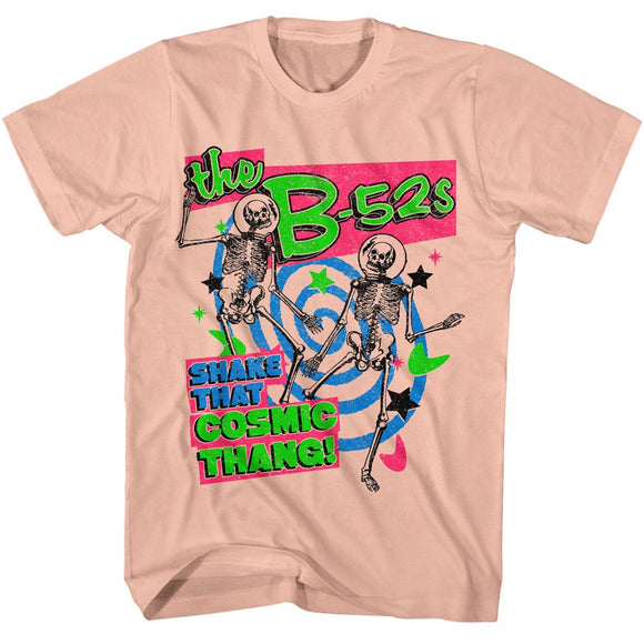 THE B52S SHAKE THAT COSMIC THANG S T-Shirt in Peach