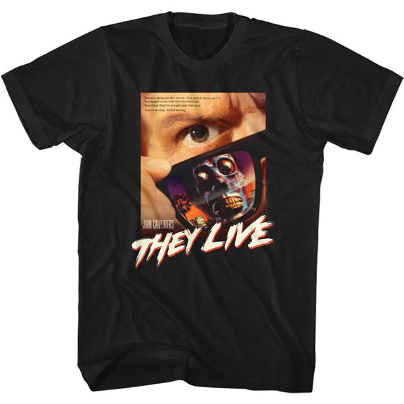 THEY LIVE POSTER S T-Shirt in Black