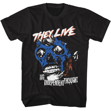 THEY LIVE NO INDEPENDENT THOUGHT S T-Shirt in Black