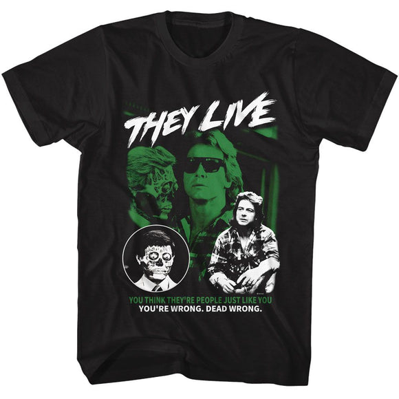 THEY LIVE DEAD WRONG S T-Shirt in Black