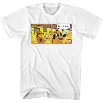THIS IS FINE OG S T-Shirt in White