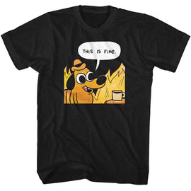 THIS IS FINE CUTOUT S T-Shirt in Black
