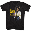 TINA TURNER SLOUCHY SHIRT AND TIE S T-Shirt in Black