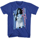 TINA TURNER TINA TUNER BACKGROUND BARS S T-Shirt in Royal