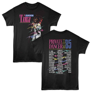 TINA TURNER PRIVATE DANCER TOUR 85 ***F&B*** S T-Shirt in Black