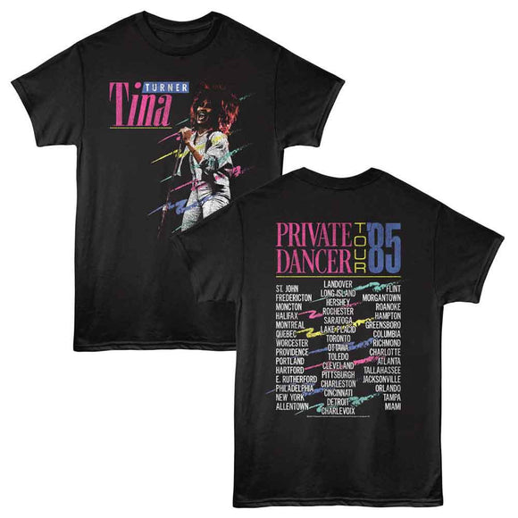 TINA TURNER PRIVATE DANCER TOUR 85 ***F&B*** S T-Shirt in Black