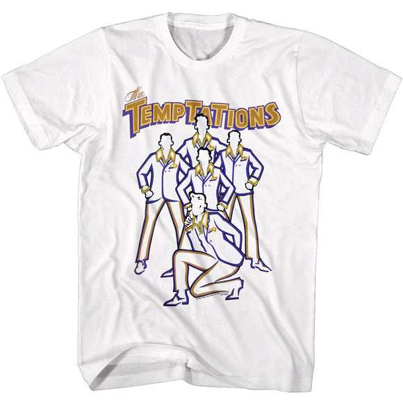 TEMPTATIONS LINE ART S T-Shirt in White