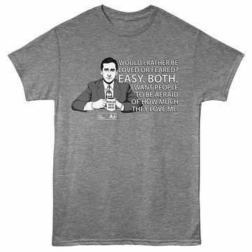 The Office How Much They Love Me Graphite Heather Adult T-Shirt