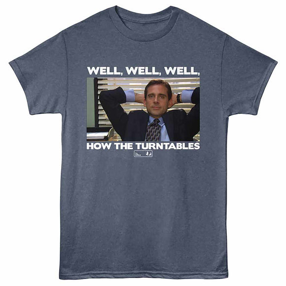 The Office Turntables Navy Heather Adult T-Shirt