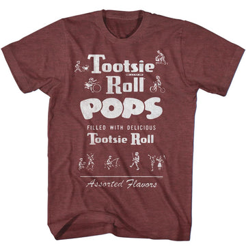 TOOTSIE ROLL VINTAGETOOTSIE S T-Shirt in Vintage Maroon Heather