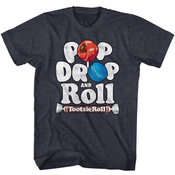 TOOTSIE ROLL POPDROPROLL S T-Shirt in NAVY Heather