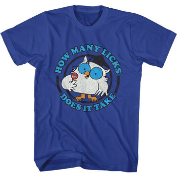 TOOTSIE ROLL MR OWL BLU TEXT S T-Shirt in Royal