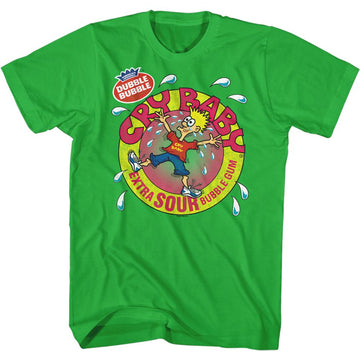 TOOTSIE ROLL CRY BABY LOGO S T-Shirt in Kelly