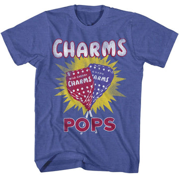 TOOTSIE ROLL CHARMS POPS S T-Shirt in Royal Heather