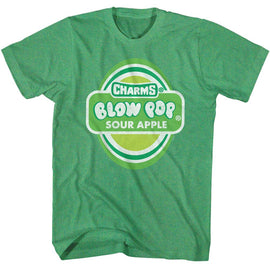 TOOTSIE ROLL SOUR APPLE BLOW POP S T-Shirt in Kelly Heather