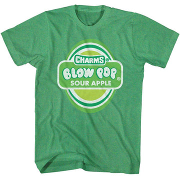 TOOTSIE ROLL SOUR APPLE BLOW POP S T-Shirt in Kelly Heather