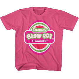 TOOTSIE ROLL SOUR APPLE BLOW POP YOUTH XS 5 6 T-Shirt in Vintage HOT PINK