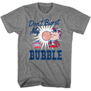 TOOTSIE ROLL DONT BURST BUBBLE S T-Shirt in Graphite Heather