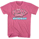 TOOTSIE ROLL FLUFFY STUFF LOGO S T-Shirt in Retro PINK Heather