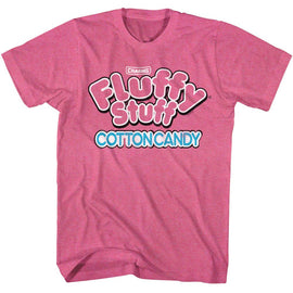 TOOTSIE ROLL FLUFFY STUFF LOGO S T-Shirt in Retro PINK Heather