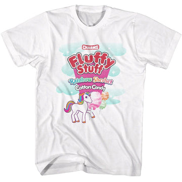 TOOTSIE ROLL FLUFFY STUFF RAINBOW SHERBERT S T-Shirt in White