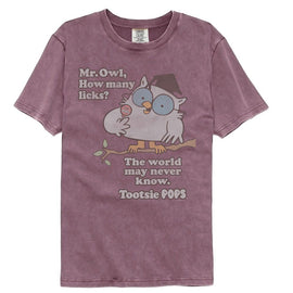 TOOTSIE ROLL TOOTSIE POPS HOW MANY LICKS COMFORT COLOR S T-Shirt in Berry