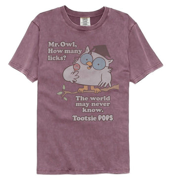 TOOTSIE ROLL TOOTSIE POPS HOW MANY LICKS COMFORT COLOR S T-Shirt in Berry