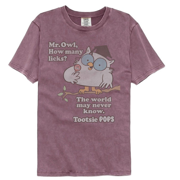 TOOTSIE ROLL TOOTSIE POPS HOW MANY LICKS COMFORT COLOR S T-Shirt in Berry