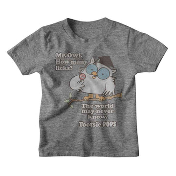 TOOTSIE ROLL HOW MANY LICKS TODDLER 2T T-Shirt in Graphite Heather