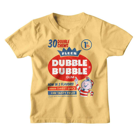 TOOTSIE ROLL DUBBLE BUBBLE 50S TODDLER 2T T-Shirt in Banana