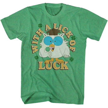 TOOTSIE ROLL A LICK OF LUCK S T-Shirt in Kelly Heather