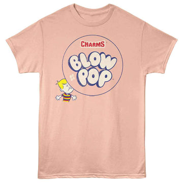 TOOTSIE ROLL BLOW POP BUBBLE S T-Shirt in Peach