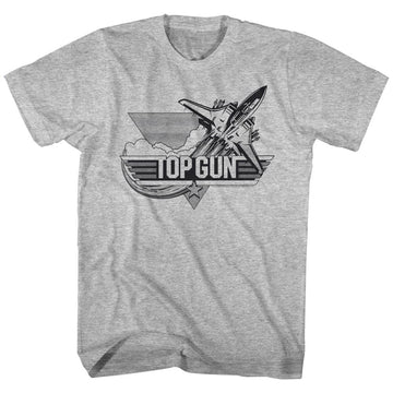 TOP GUN BLACK S T-Shirt in GRAY Heather