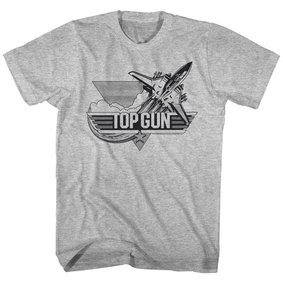 TOP GUN BLACK S T-Shirt in GRAY Heather