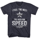 TOP GUN NEED FOR SPEED S T-Shirt in NAVY Heather