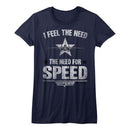TOP GUN NEED FOR SPEED LADIES S T-Shirt in NAVY