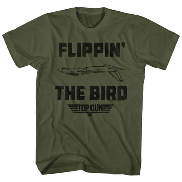 TOP GUN DA BIRD S T-Shirt in Military Green