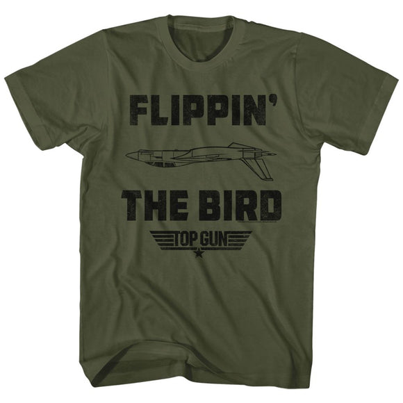 TOP GUN DA BIRD S T-Shirt in Military Green