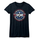 TOP GUN WEAPONS SCHOOL LADIES S T-Shirt in NAVY Heather