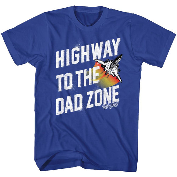 TOP GUN HWY TO DAD ZONE S T-Shirt in Royal