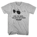 TOP GUN SPEED NEED S T-Shirt in GRAY Heather
