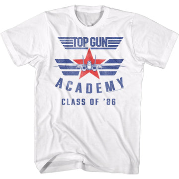 TOP GUN ACADEMY 86 S T-Shirt in White