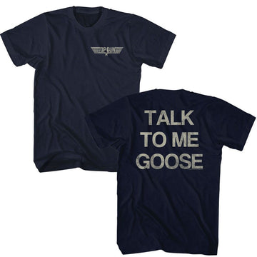 TOP GUN TALK TO ME FRONT AND BACK S ***F&B*** T-Shirt in NAVY