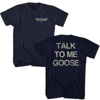 Top Gun Top Gun Talk To Me Front And Back Adult T-Shirts