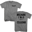 TOP GUN INVERTED FRONT AND BACK ***F&B*** S T-Shirt in Graphite Heather
