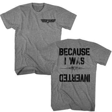 TOP GUN INVERTED FRONT AND BACK ***F&B*** S T-Shirt in Graphite Heather