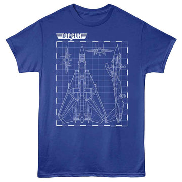 TOP GUN SCHEMATICS S T-Shirt in Royal