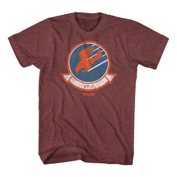 TOP GUN VAW110 S T-Shirt in Vintage Maroon Heather