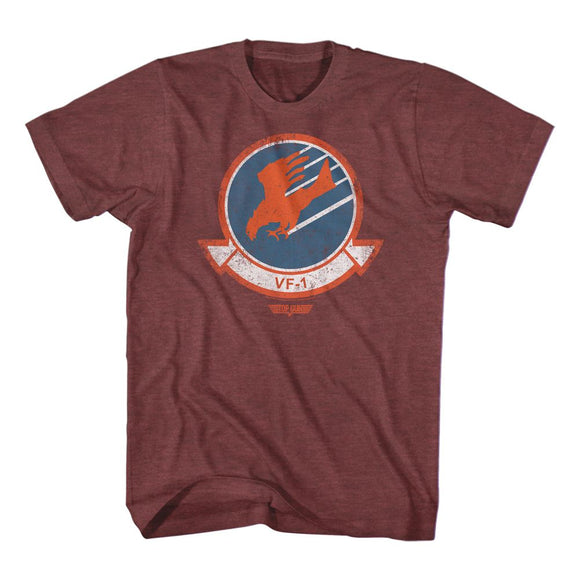 TOP GUN VAW110 S T-Shirt in Vintage Maroon Heather