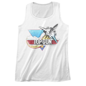 TOP GUN FADE TANK S T-Shirt in White